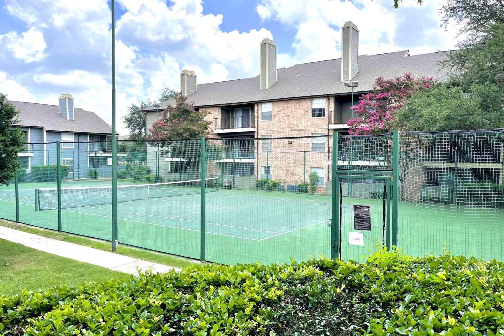 Tennis courts at The Abbey at Copper Creek in San Antonio, Texas