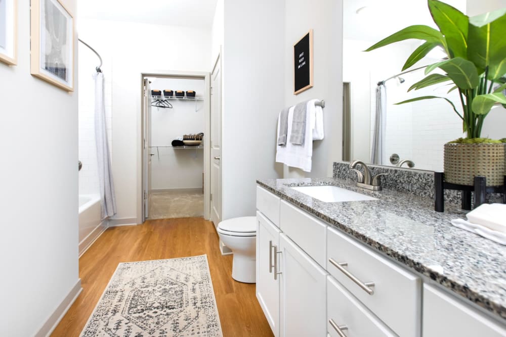 Sparkling bathroom with tons of counter space at Parc at Murfreesboro in Murfreesboro, Tennessee