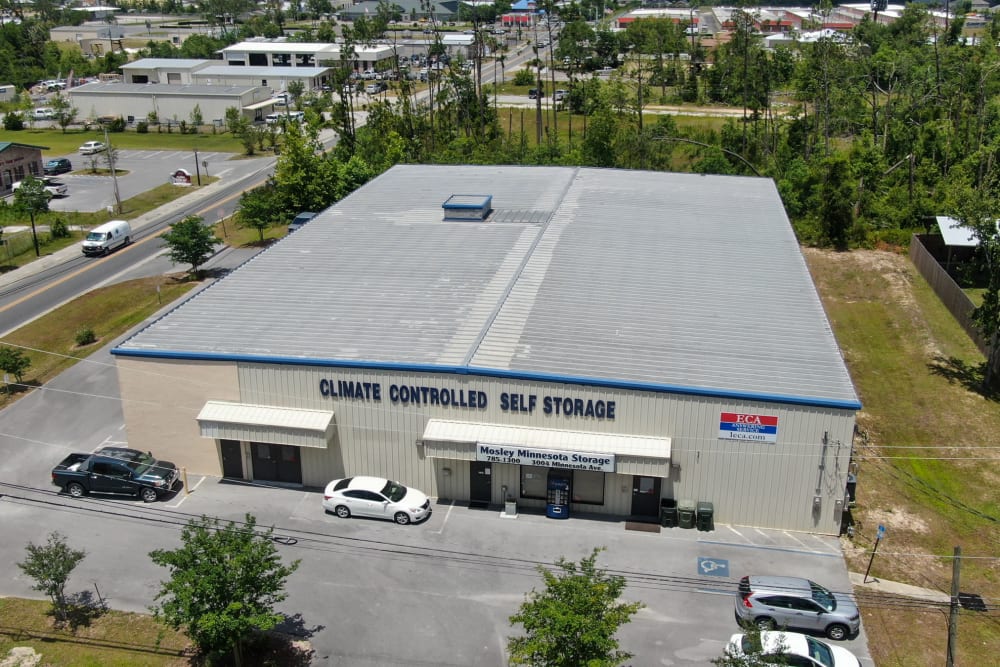 Aerial view of Best American Storage in Lynn Haven, Florida