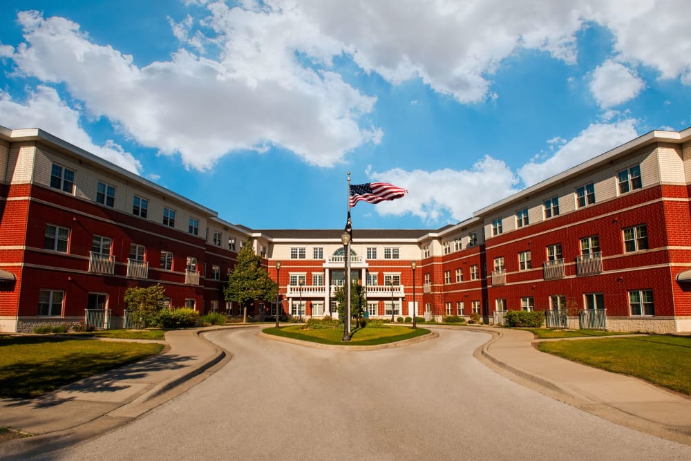 fisheye view of the Hanover Place community in Tinley Park, Illinois