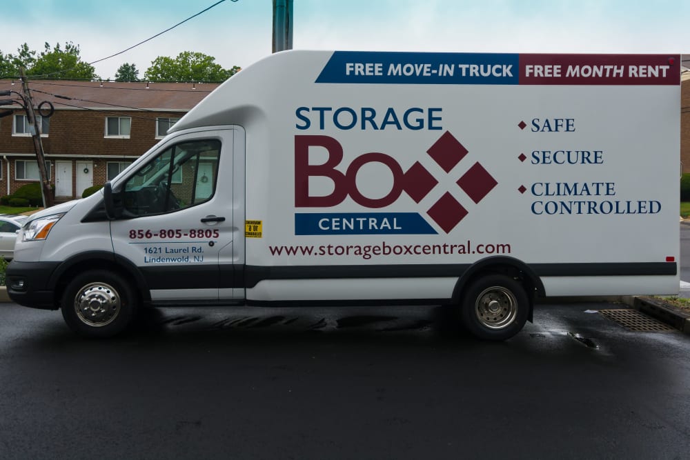 Moving truck available for use at Storage Box Central in Lindenwold, New Jersey