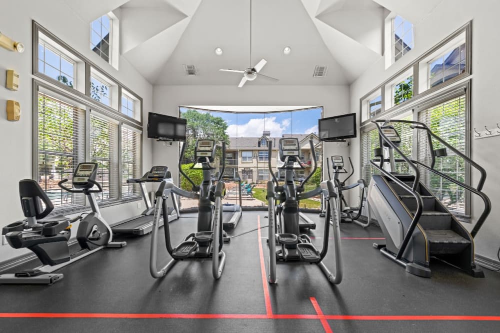 Well equipped fitness center at Marquis at Town Centre