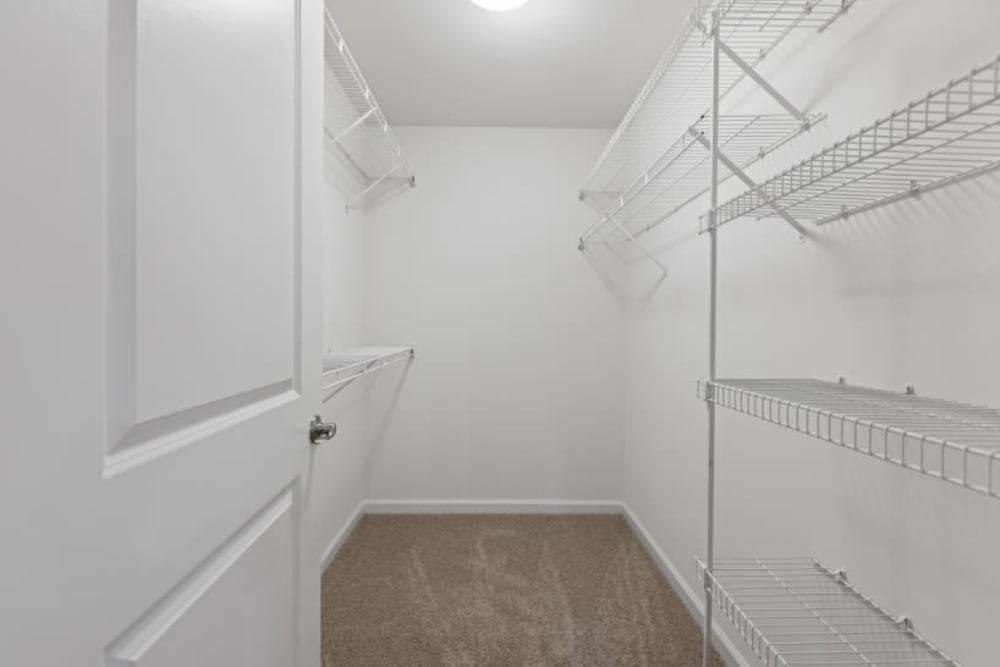 Large walk in closet at Marquis on Cary Parkway