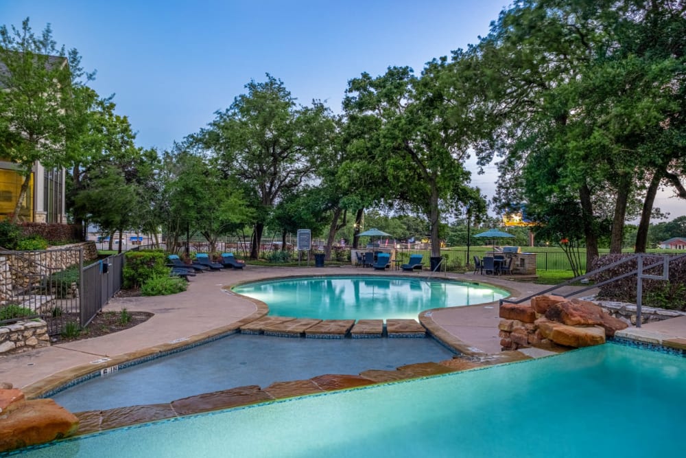 View of multiple pools at The Marquis at Brushy Creek in Austin, Texas