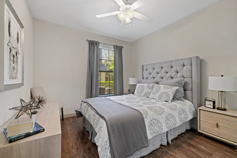 Cozy bedroom in unit at The Marquis at Brushy Creek
