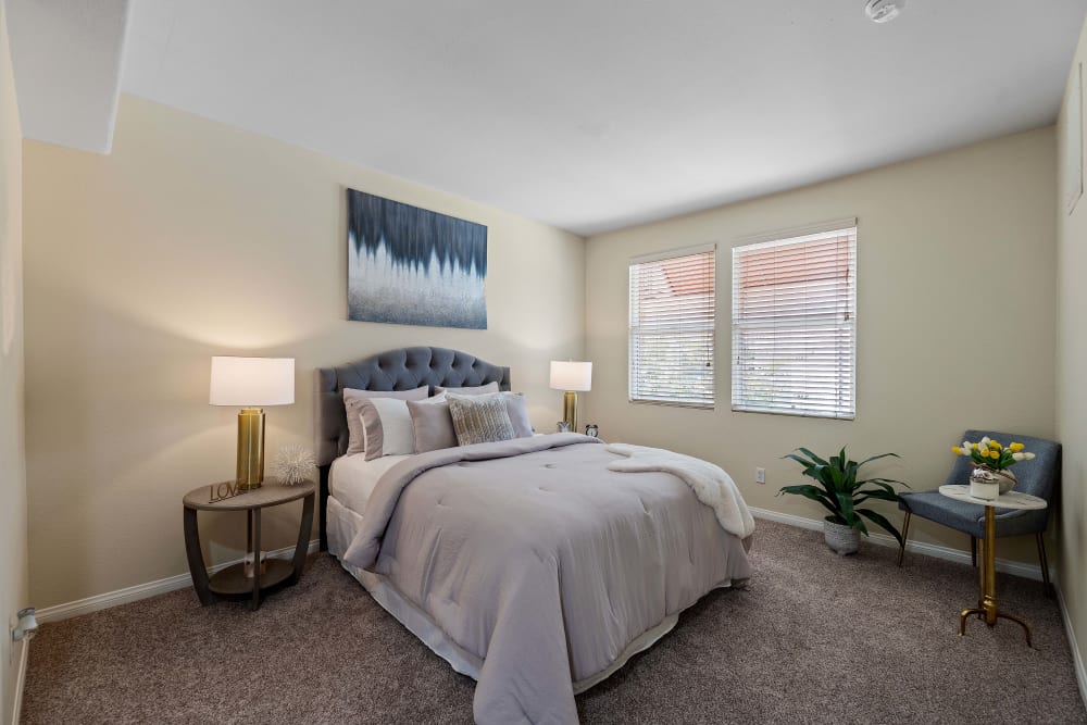 Large master bedroom at The Villagio in Northridge, CA