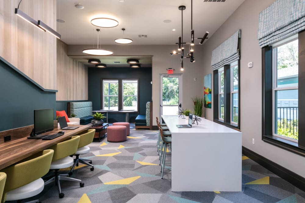 Modern clubhouse at Integra Crossings in Sanford, Florida