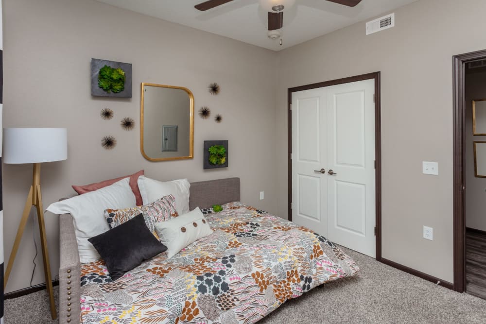Bright bedroom at Autumn Ridge in Waukee, Iowa