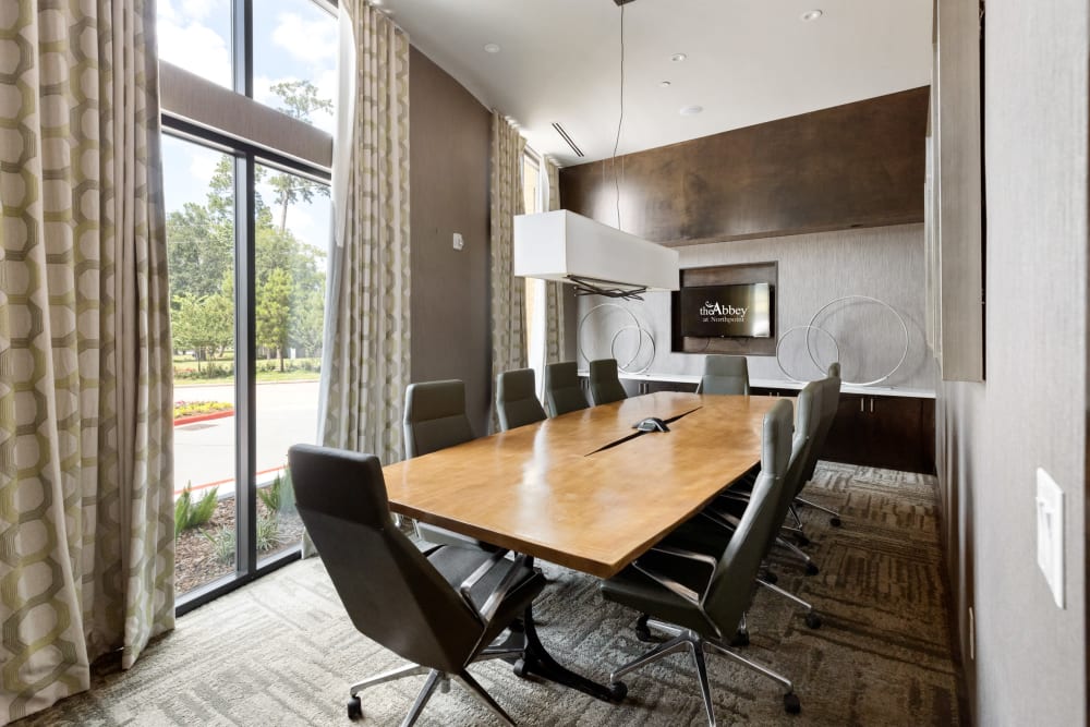 Resident Meeting Room at The Abbey at Northpoint in Spring, Texas
