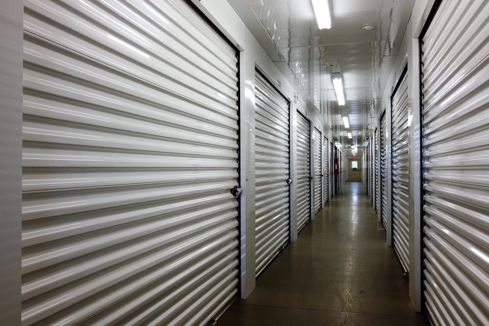 Indoor storage units at Storage World in Sinking Spring, Pennsylvania