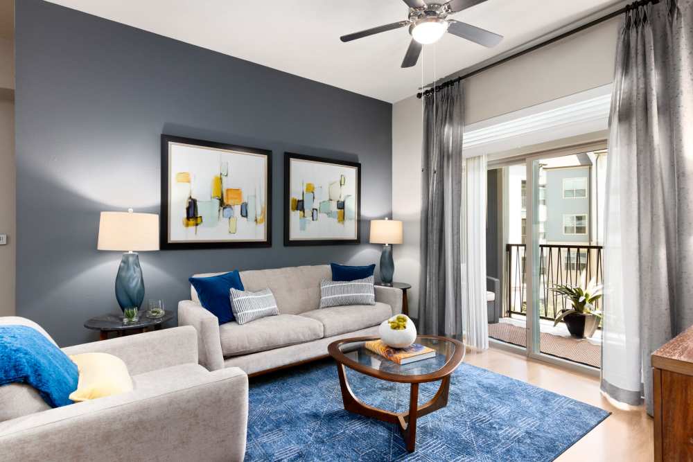 Modern Living Rooms at The Abbey at Northpoint in Spring, Texas