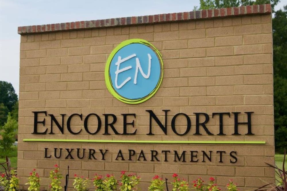Encore North sign outside at Encore North in Greensboro, North Carolina