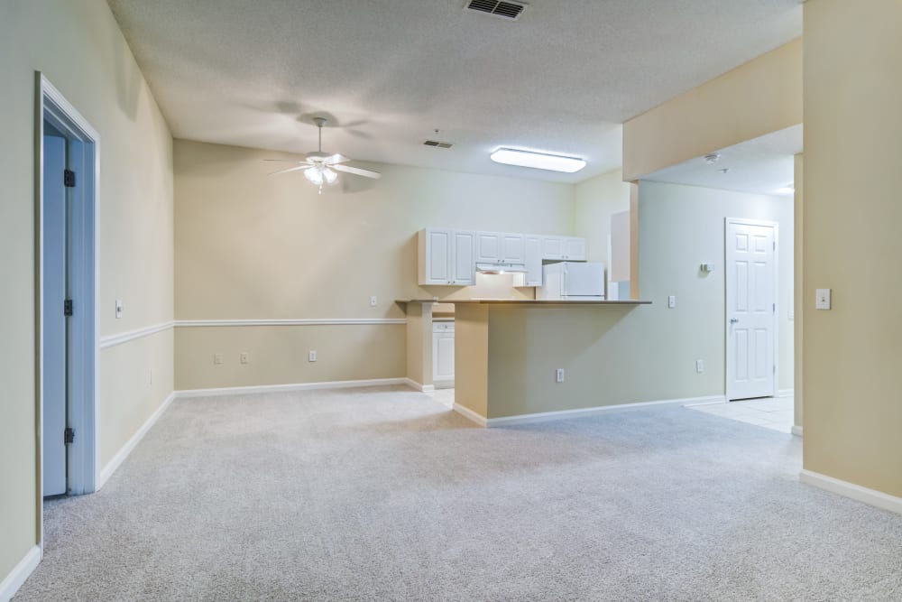 Living and dining area with Kitchen at Beechwood Pines in Athens, GA