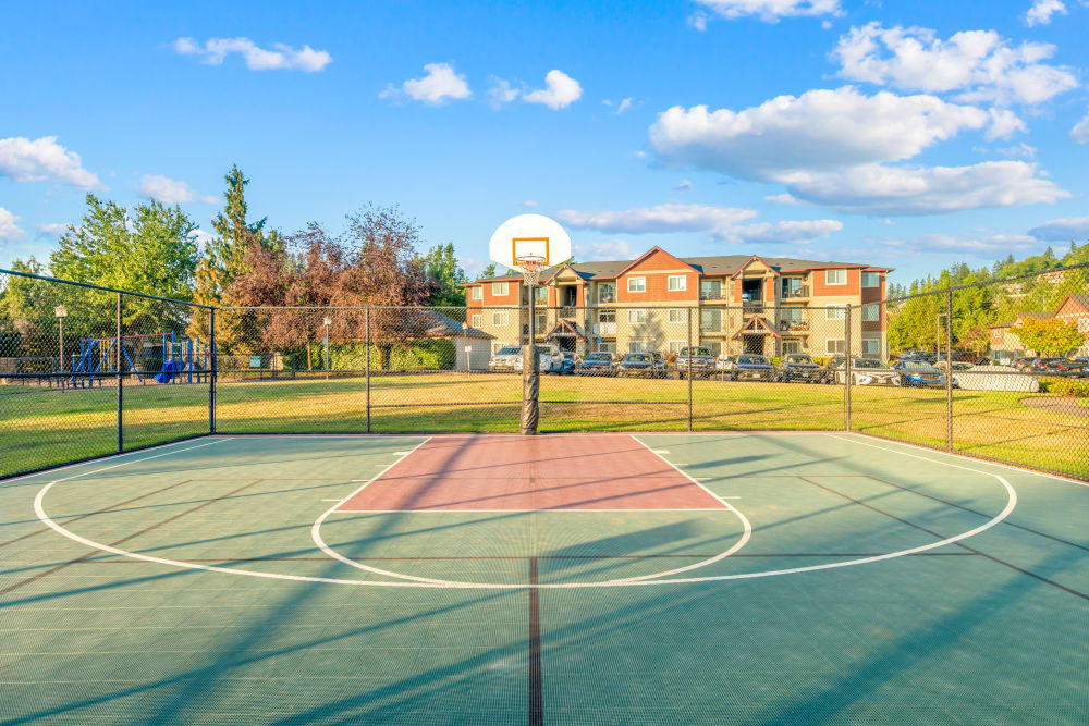 Outdoor basketball court at Altamont Summit in Happy Valley, Oregon