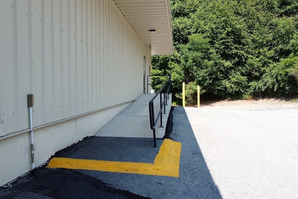 A ramp to our office at Storage World in Sinking Spring, Pennsylvania