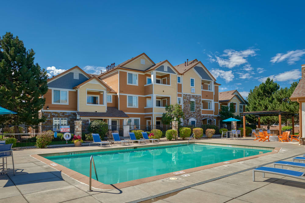 Sparkling Pool at Crestone Apartments in Aurora, Colorado