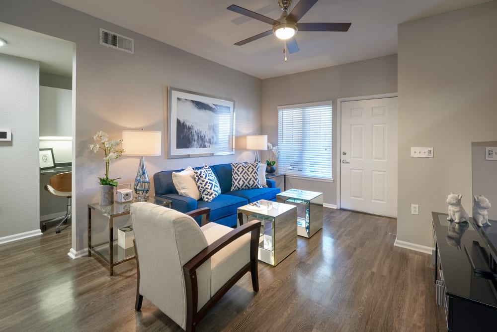 Model Living Room at Crestone Apartments in Aurora, Colorado