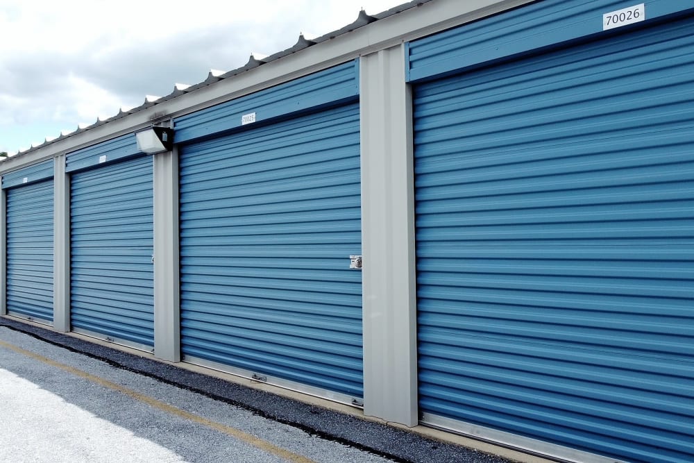 Large storage units at Storage World in Womelsdorf, Pennsylvania