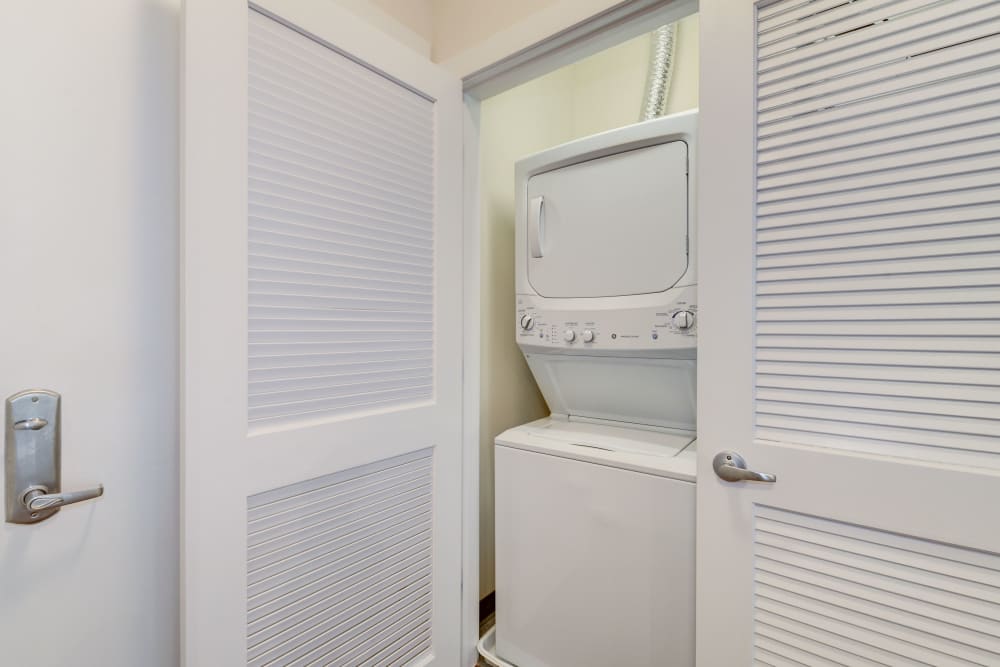Washer and dryer in home for an easy clean at all times at Dorchester West in Washington, District of Columbia