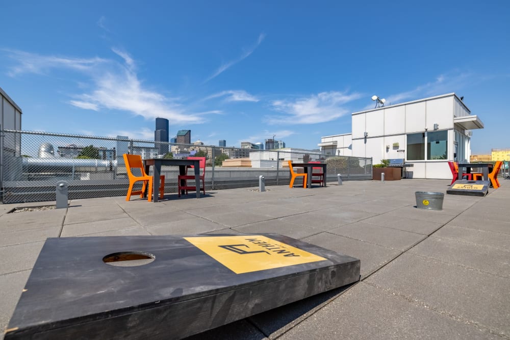 Corn hole at Anthem on 12th in Seattle, Washington