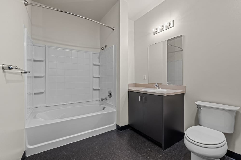Bright bathroom at Anthem on 12th in Seattle, Washington