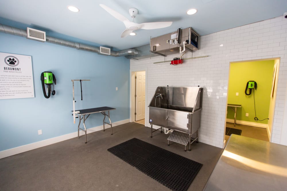 Pet spa with wash basin at Beaumont Farms Apartments in Lexington, Kentucky