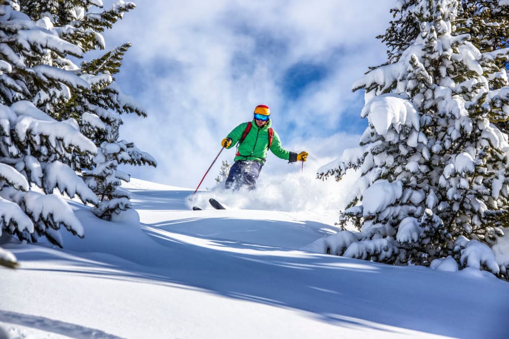 Skiing near University Station Apartments in Denver, Colorado
