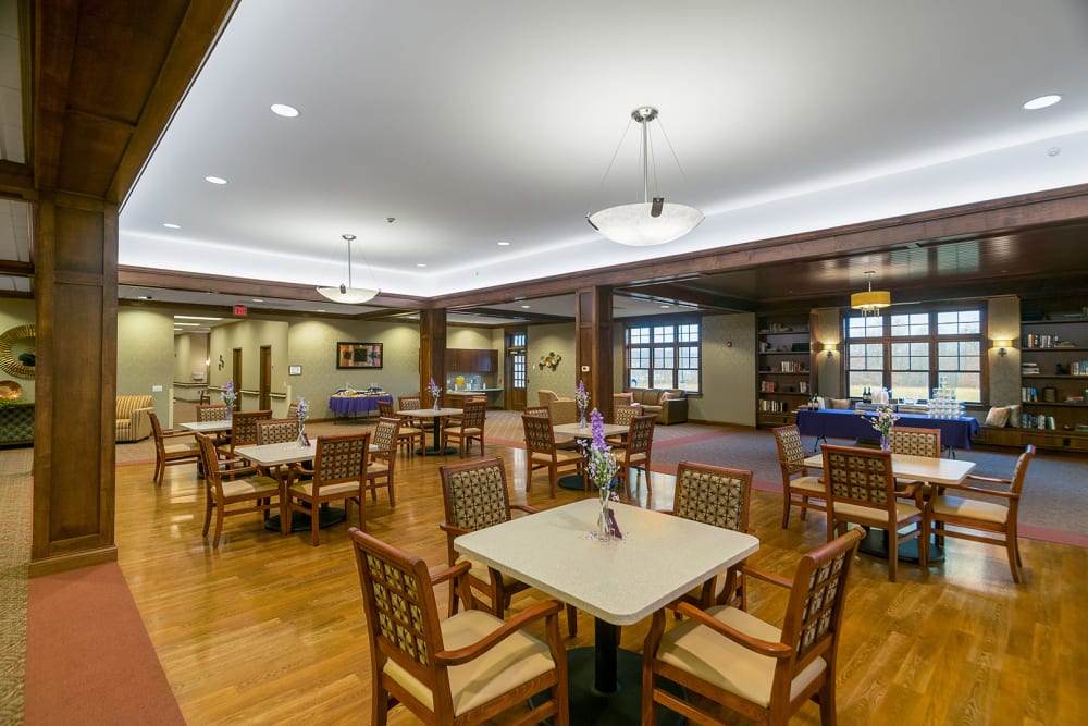 Dining room at Armstrong Memory Care Assisted Living in Warren, Ohio