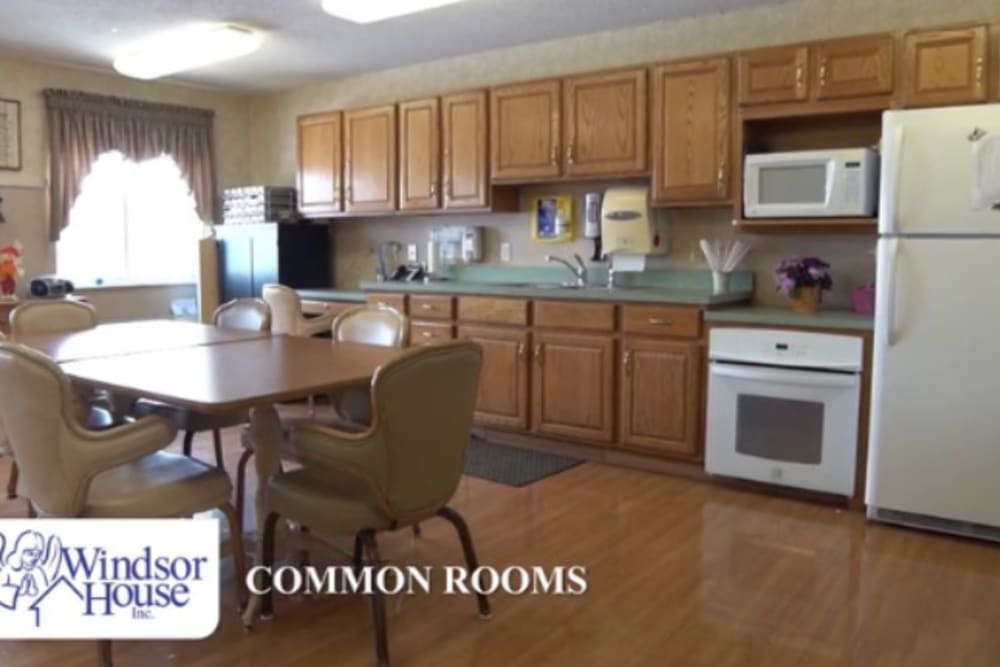 Spacious kitchen at Omni West Assisted Living in Youngstown, Ohio