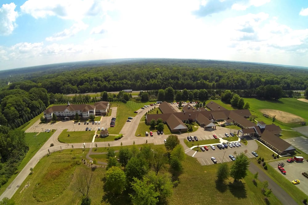 Aerial view at Liberty Arms Assisted Living in Youngstown, Ohio