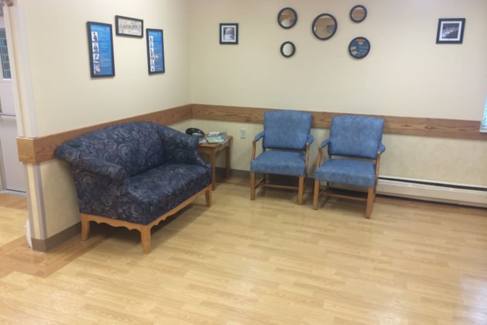 Sitting area at Doylestown Health Care Center in Doylestown, Ohio