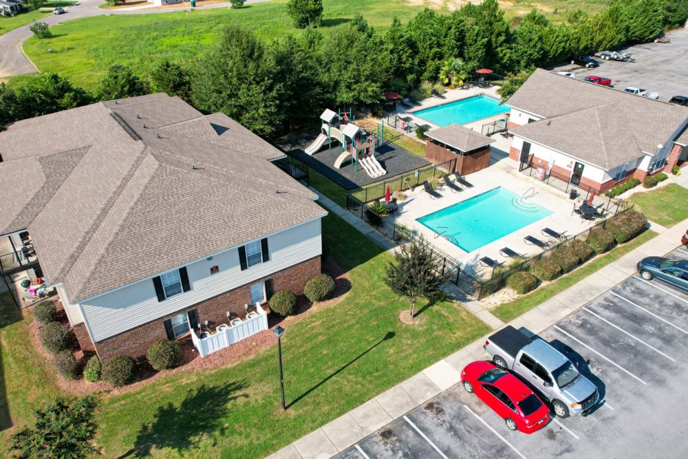Aerial View of Trilliam Luxury Apartment Homes in Clanton, AL