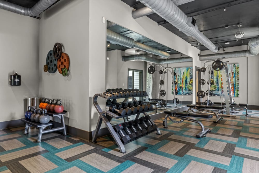 fitness center at Skyline West in Atlanta, Georgia