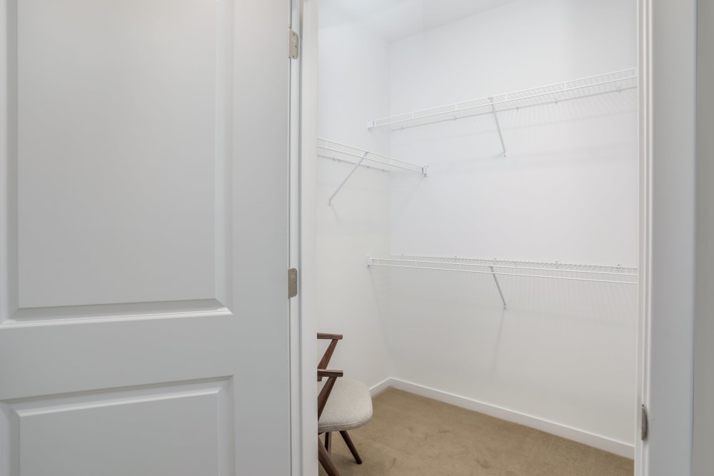 Walk-in closet at Town Court in West Bloomfield, Michigan