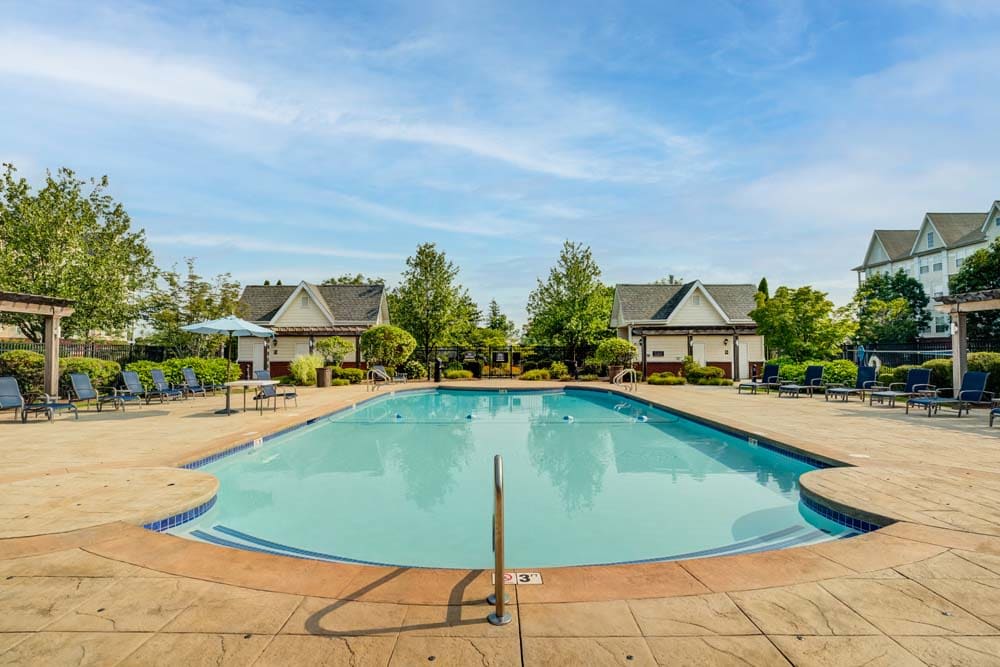sparkling pool at Bradlee Danvers in Danvers, Massachusetts