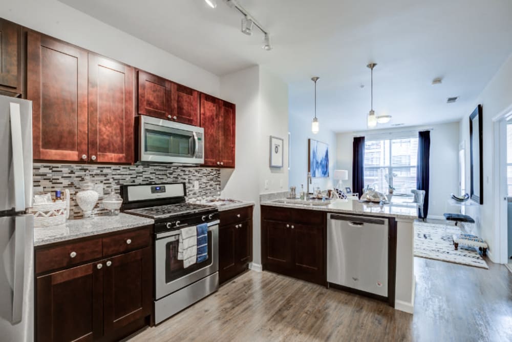 modern kitchen at The Royal Belmont in Belmont, Massachusetts
