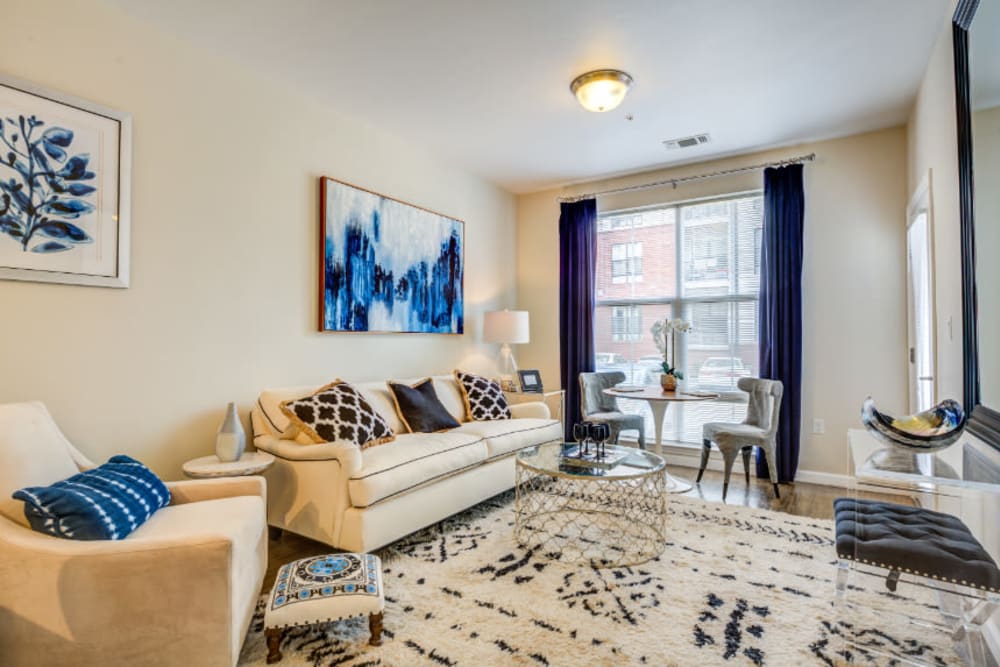 living room at The Royal Belmont in Belmont, Massachusetts