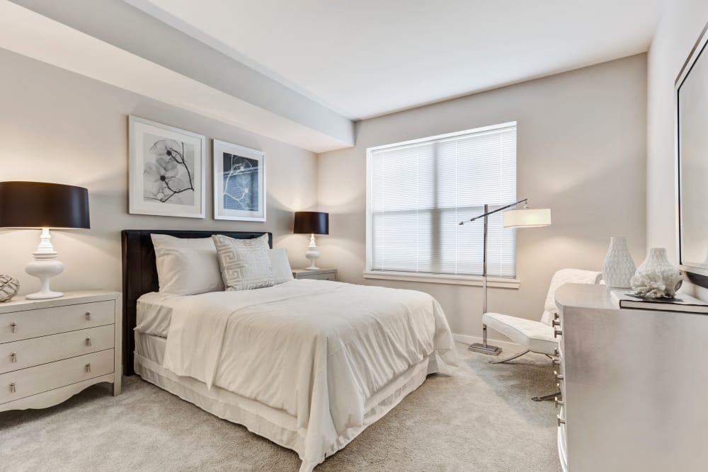 Model bedroom at The Oaks Of Vernon Hills in Vernon Hills, IL