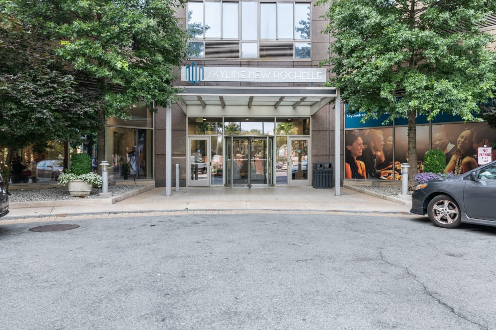 View of front entrance at Skyline New Rochelle in New Rochelle, New York
