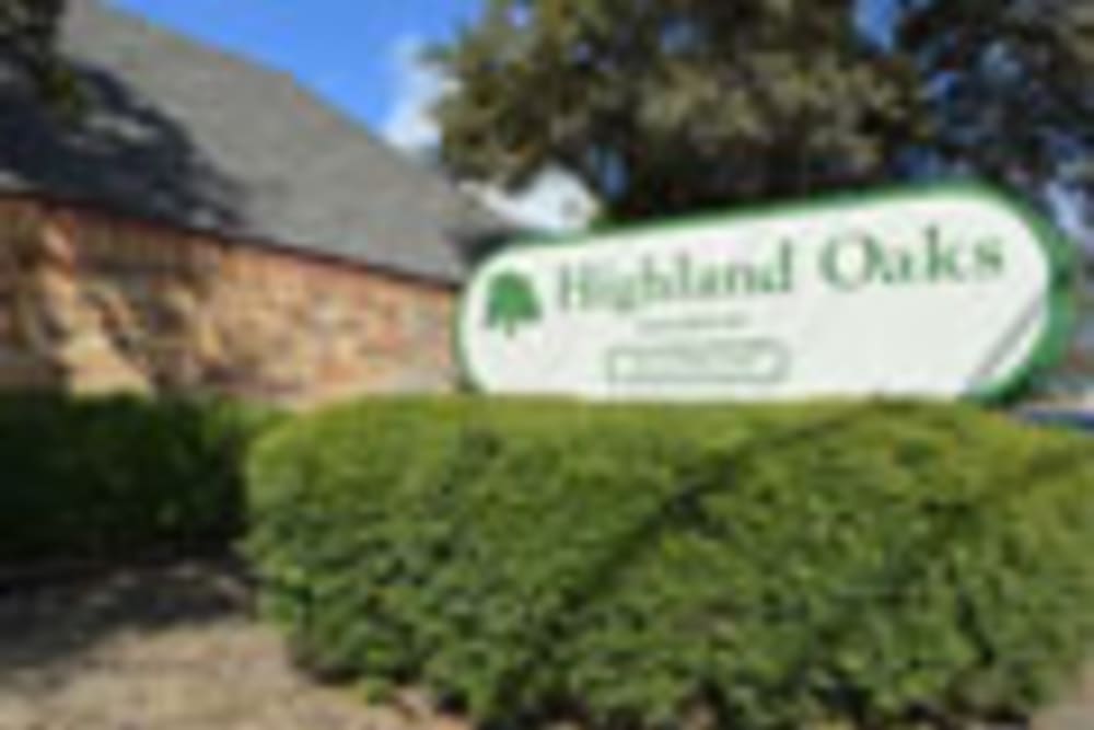 Exterior of the apartments at Highland Oaks in Duncanville, Texas