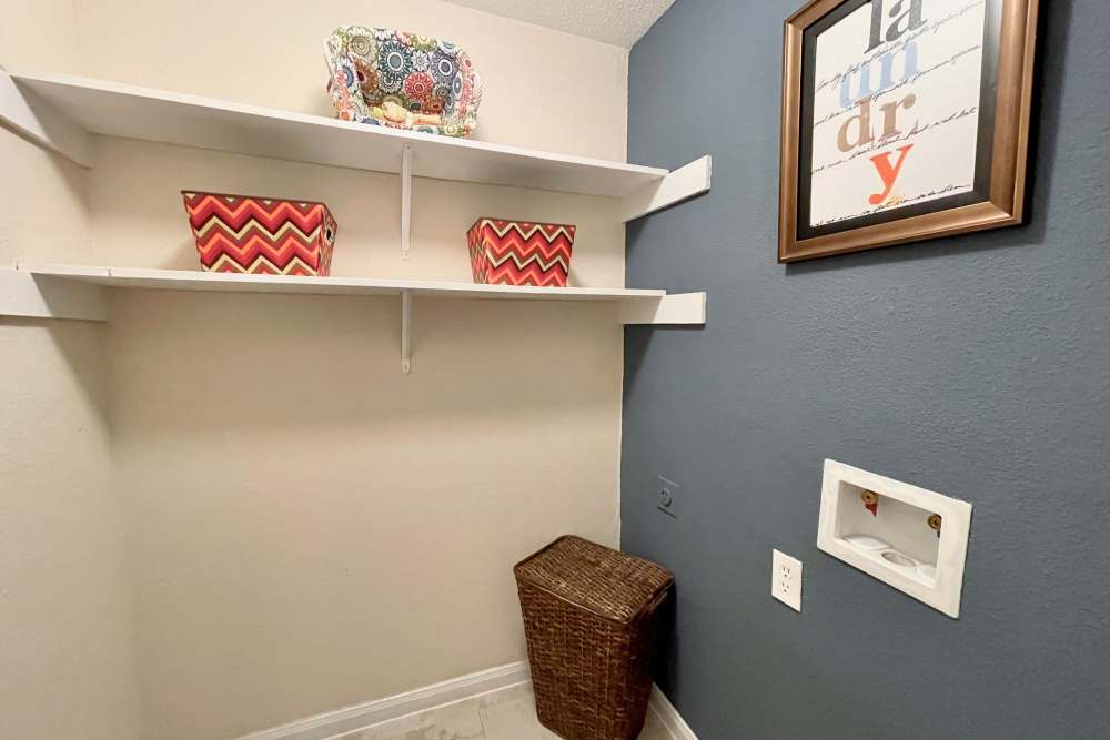 Spacious walk-in closets at The Abbey at Willowbrook in Houston, Texas