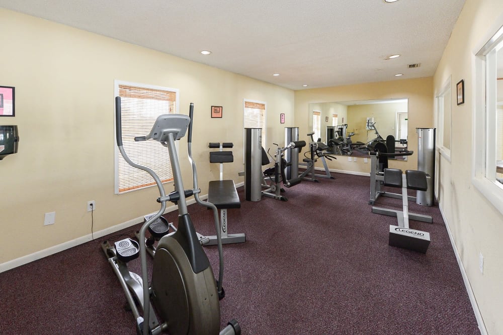 Fitness center at Pointe Sienna Apartment Homes in Jacksonville, Florida