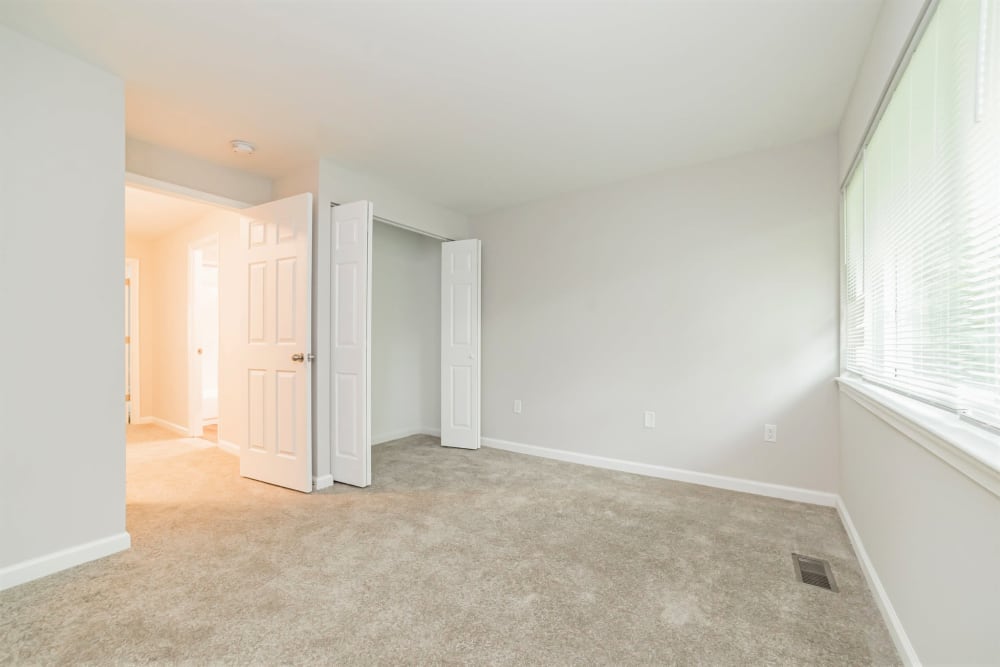 Empty bedroom at Beacon Pointe Apartments & Townhomes in Sparrows Point, Maryland
