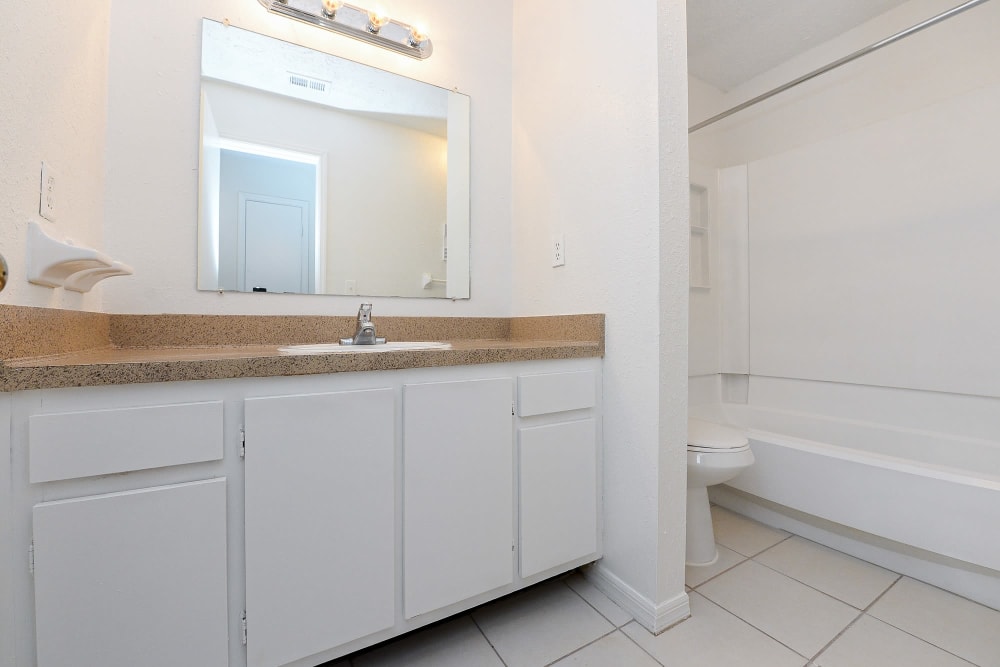 Bathroom at Reserve at Lake Pointe Apartments & Townhomes in St Petersburg, Florida