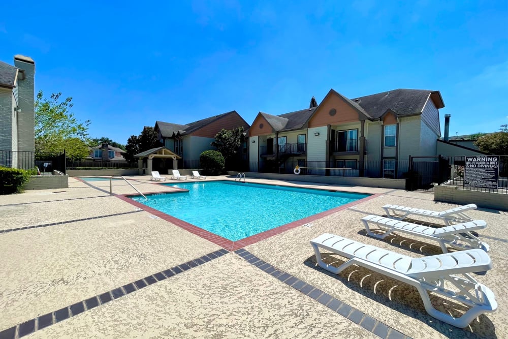 Enjoy a resident swimming pool at The Abbey at Briar Forest in Houston, Texas