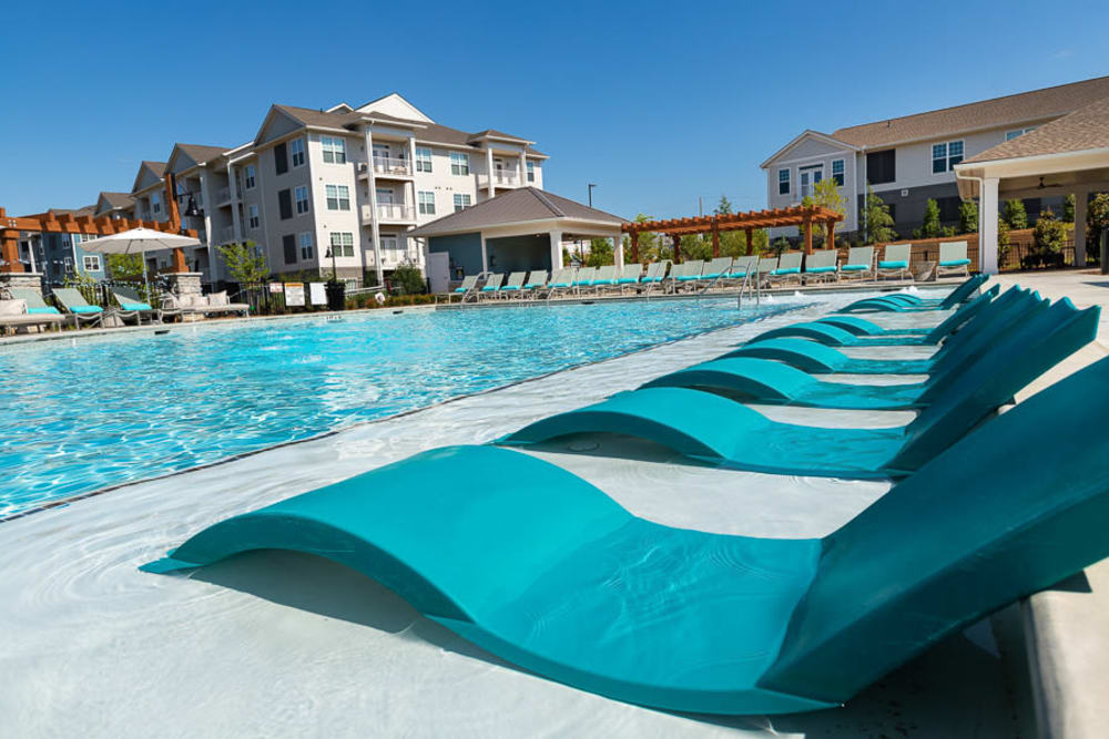 Sparkling pool at The Crest at Flowery Branch in Flowery Branch, Georgia