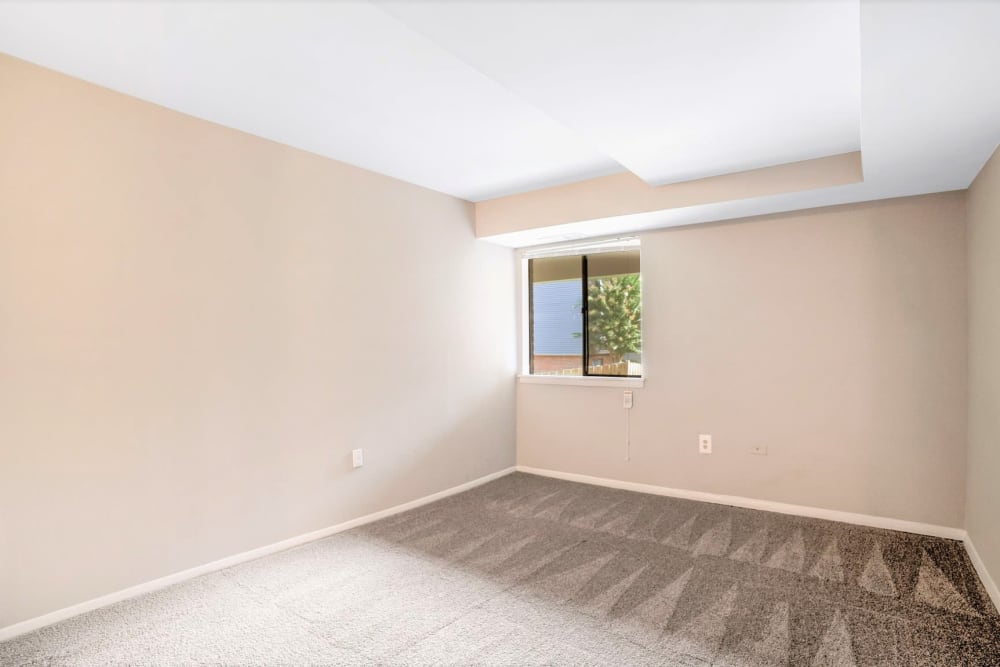 Plush carpeting in an apartment's bedroom at Eagle Rock Apartments at Towson in Towson, Maryland