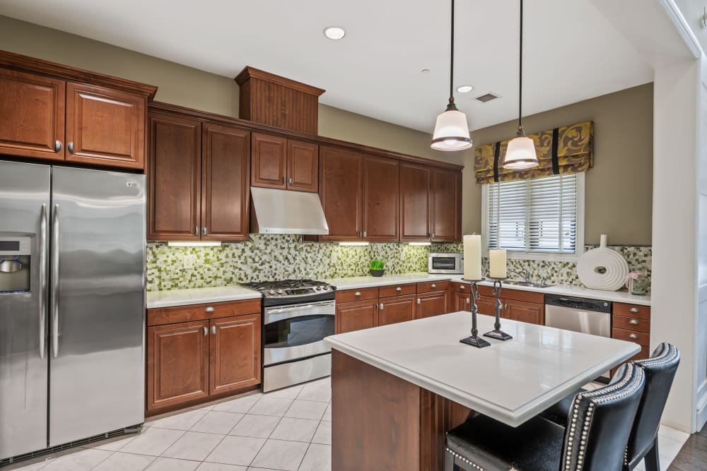 Spacious kitchen area in Clubhouse at Bruns Park in Port Hueneme, California