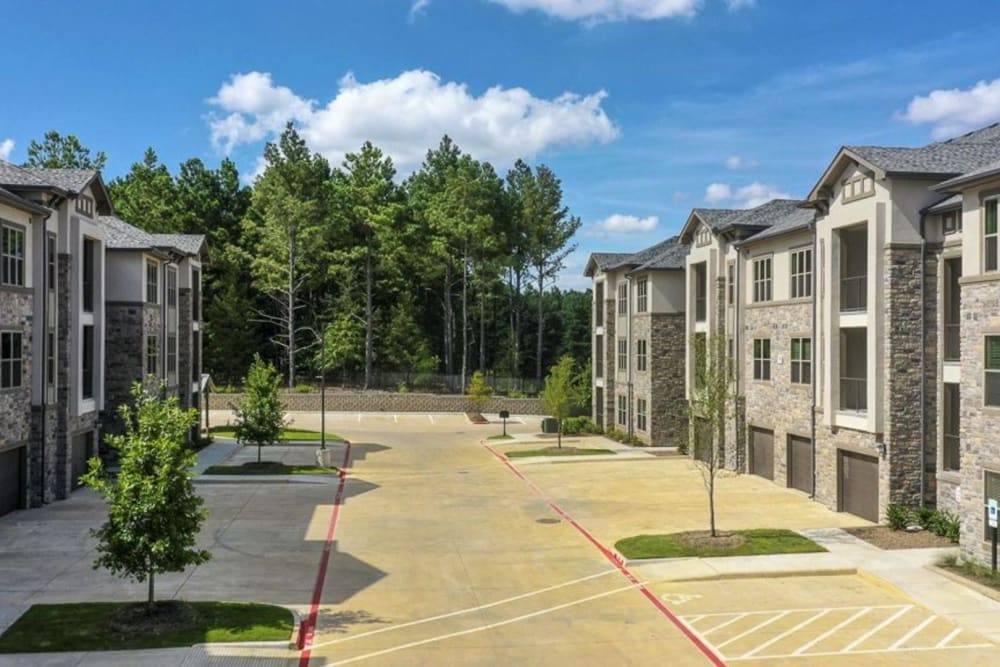 Exterior of the apartment buildings at Auberge of Tyler in Tyler, Texas