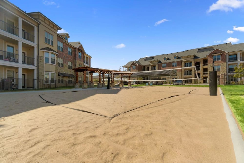 Volleyball court at Auberge of Burleson in Burleson, Texas